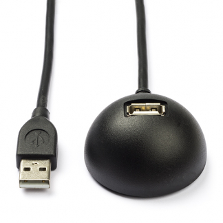 Goobay USB verlengkabel | 1.5 meter | USB 2.0 (100% koper, Met standaard) 68913 K070601035 - 1