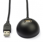 USB verlengkabel | 1.5 meter | USB 2.0 (100% koper, Met standaard)