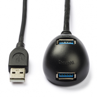 Goobay USB verlengkabel | 1.5 meter | USB 3.0 (100% koper, Met standaard, Oplaadfunctie) 95918 K070601040 - 1