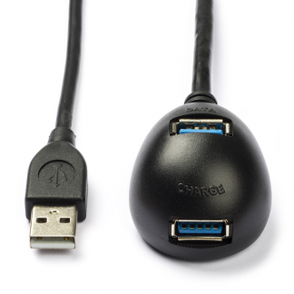 Goobay USB verlengkabel | 1.5 meter | USB 3.0 (100% koper, Met standaard, Oplaadfunctie) 95918 K070601040 - 