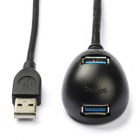 USB verlengkabel | 1.5 meter | USB 3.0 (100% koper, Met standaard, Oplaadfunctie)