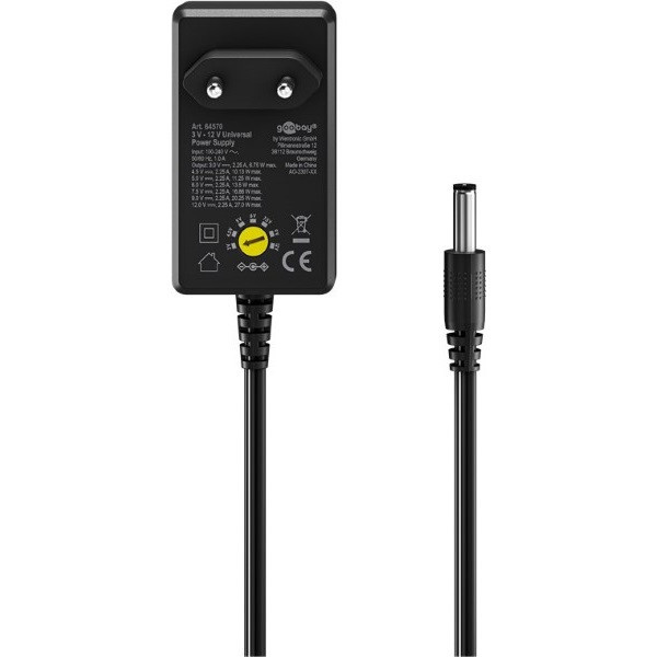 Goobay Universele adapter | Goobay | Max. 27W (2250 mA, 1.8 meter) 64570 K120500054 - 3