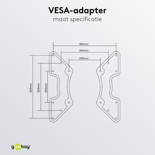Goobay VESA adapter | Goobay | 32 tot 55 inch (Max. 30 kg) 60134 K101501133 - 4