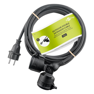 Goobay Verlengsnoer    | Goobay | 5 meter (2-voudig, IP44, 3x 1.5 mm², 16A, 3680W) 65434 K010807004 - 5