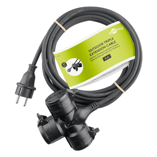 Goobay Verlengsnoer  | Goobay | 5 meter (3-voudig, IP44, 3x 1.5 mm², 16A, 3680W) 65437 K010807006 - 5
