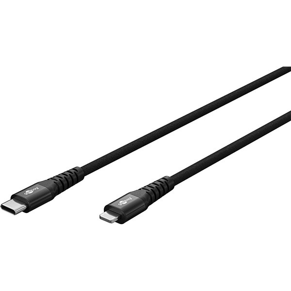 Goobay iPad oplaadkabel | USB C ↔ Lightning | Goobay | 0,5 meter (USB 2.0, 60W, 480 Mbps, Zwart) 74514 I180107383 - 2