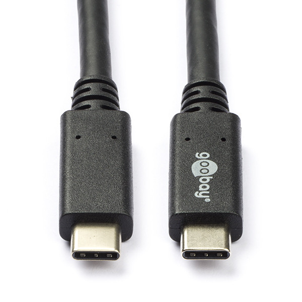 Goobay iPad oplaadkabel | USB C ↔ USB C | 1 meter (USB 3.2, 100W, 20 Gbps, Zwart) 49254 I010214084 - 1