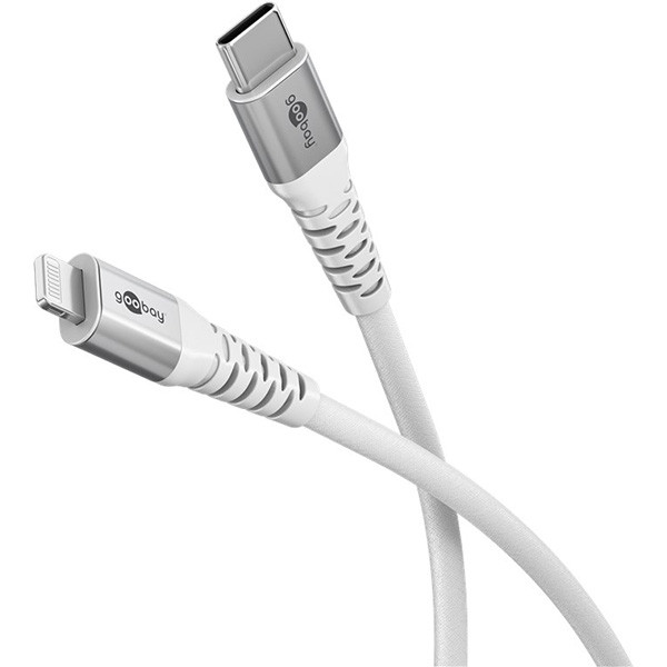 Goobay iPhone oplaadkabel | USB C ↔ Lightning | Goobay | 0,5 meter (USB 2.0, 60W, 480 Mbps, Wit) 74518 A180107387 - 1