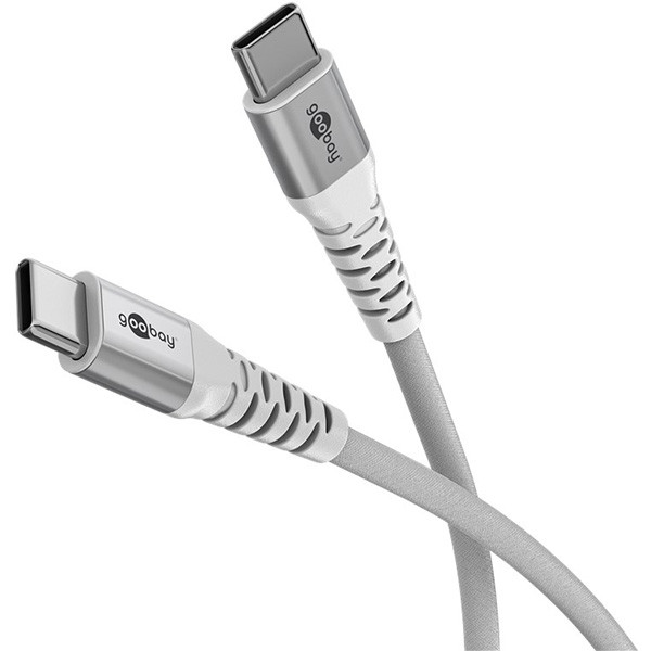Goobay iPhone oplaadkabel | USB C ↔ USB C | Goobay | 0.5 meter (USB 2.0, 60W, 480 Mbps, Wit) 70192 A180107348 - 1