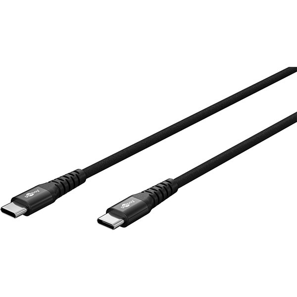 Goobay iPhone oplaadkabel | USB C ↔ USB C | Goobay | 1 meter (USB 2.0, 60W, 480 Mbps, Zwart) 73953 A180107353 - 2