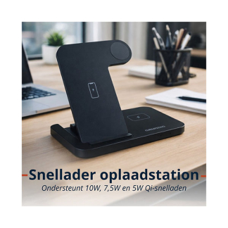 Grundig Opvouwbare draadloze oplader | Grundig (3-in-1, 10W, Zwart) 871125235870 K070501294 - 6