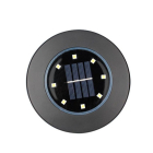 Grundig Solar grondspot | Grundig | Ø 11 cm (8 leds, Schemersensor, Rond, RVS, Zwart) 871125212334 K170203617 - 3