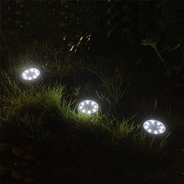 Grundig Solar grondspot | Grundig | Ø 11 cm (8 leds, Schemersensor, Rond, RVS, Zwart) 871125212334 K170203617 - 4