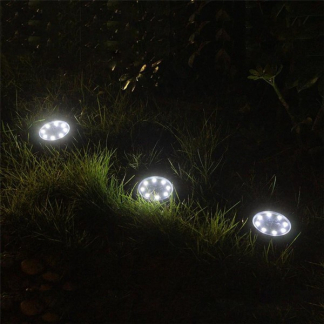 Grundig Solar grondspot | Grundig | Ø 11 cm (8 leds, Schemersensor, Rond, RVS, Zwart) 871125212334 K170203617 - 4