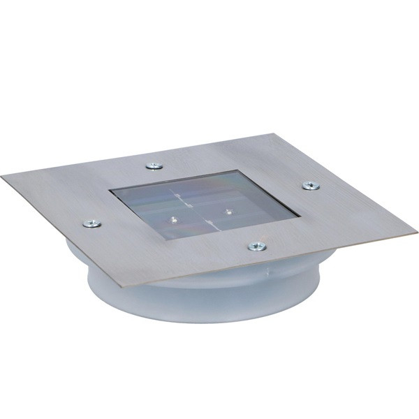 Grundig Solar grondspot | Grundig | 13 cm (2 leds, Schemersensor, Vierkant, RVS) 871125212342 K170203618 - 1