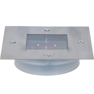 Grundig Solar grondspot | Grundig | 13 cm (2 leds, Schemersensor, Vierkant, RVS) 871125212342 K170203618 - 2