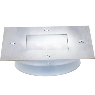 Grundig Solar grondspot | Grundig | 13 cm (2 leds, Schemersensor, Vierkant, RVS) 871125212342 K170203618 - 3