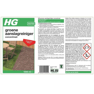 HG  Groene aanslag verwijderaar | HG | 200 m² (Concentraat, 1 liter) 181100100 K170405187 - 