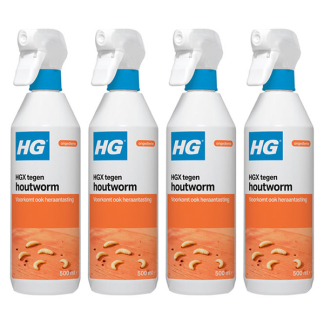 Houtwormmiddel | HG X | 500 ml | 4 stuks (Gebruiksklaar)