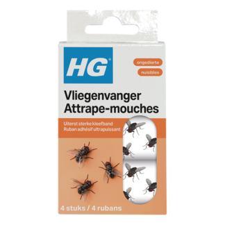 HG  Vliegen plakstrip | HG X | 4 stuks (Ecologisch) 587000100 K170111356