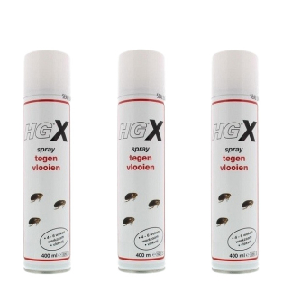 Vlooienspray | HG X | 400 ml | 3 stuks (Geschikt voor in huis)