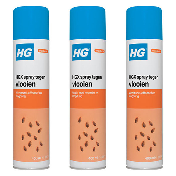HG  Vlooienspray | HG X | 400 ml | 3 stuks (Geschikt voor in huis)  V170111456 - 1
