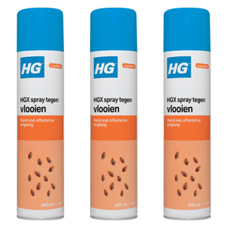 Vlooienspray | HG X | 400 ml | 3 stuks (Geschikt voor in huis)
