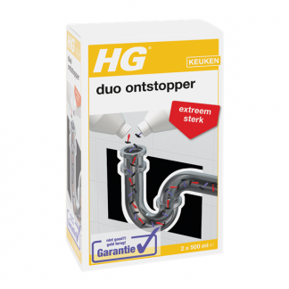 HG duo ontstopper | 2x 500 ml (Gebruiksklaar, Voor de keuken en badkamer) 343100100 343100103 K170405102 - 