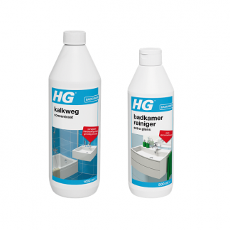 HG kalkweg + HG badkamerreiniger | Combideal (1000 ml + 500 ml, Hoog geconcentreerd)  K170405284 - 1