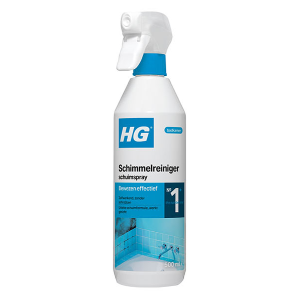 HG schimmelreiniger | 500 ml (Voor de badkamer, Schuimspray, Zelfwerkend) 632050100 K170405172 - 1