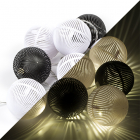HQ Lichtslinger - Bal (10 LEDs, Batterijen, Zwart/Wit) HQLEDSLPBALL K150304005 HQ Lichtslinger - Bal (10 LEDs, Batterijen, Zwart/Wit) HQLEDSLPBALL K150304005