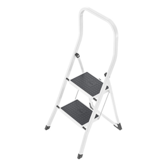 Hailo Huishoudtrap | Hailo | 2-treeds (Inklapbaar, Max. 150 kg, Metaal, Wit/zwart) 4352-001 K170405234 - 1