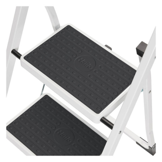 Hailo Huishoudtrap | Hailo | 2-treeds (Inklapbaar, Max. 150 kg, Metaal, Wit/zwart) 4352-001 K170405234 - 2