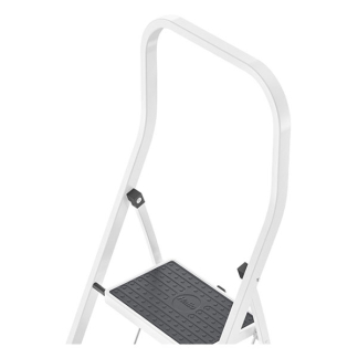Hailo Huishoudtrap | Hailo | 2-treeds (Inklapbaar, Max. 150 kg, Metaal, Wit/zwart) 4352-001 K170405234 - 3