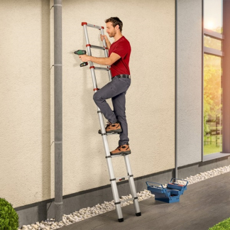 Hailo Ladder | Hailo | 9-treeds (Inschuifbaar, Muurbeschermer, Max. 150 kg) 7113-091 K170405231 - 9