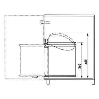 Hailo Prullenbak | Hailo | 15 liter (Plaatstaal, Voor in keukenkastje, Draaideurmontage, Deksel-liftsysteem, Wit) 3555-001 K170104630 - 5