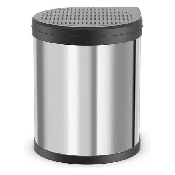 Hailo Prullenbak | Hailo | 15 liter (RVS, Voor in keukenkastje, Draaideurmontage, Deksel-liftsysteem) 3555-101 K170104631 - 1