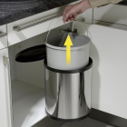 Hailo Prullenbak | Hailo | 15 liter (RVS, Voor in keukenkastje, Draaideurmontage, Deksel-liftsysteem) 3555-101 K170104631 - 3