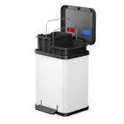 Hailo Prullenbak | Hailo | 18 liter (Duo, Gedempt deksel, Metaal met kunststof, Wit) 0622-230 K170104632 - 2