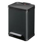 Hailo Prullenbak | Hailo | 18 liter (Duo, Gedempt deksel, Metaal met kunststof, Zwart) 0622-260 K170104636 - 1