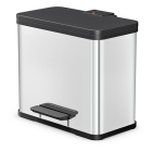 Hailo Prullenbak | Hailo | 26 liter (Duo, Gedempt deksel, RVS met kunststof) 0630-200 K170104638 - 1