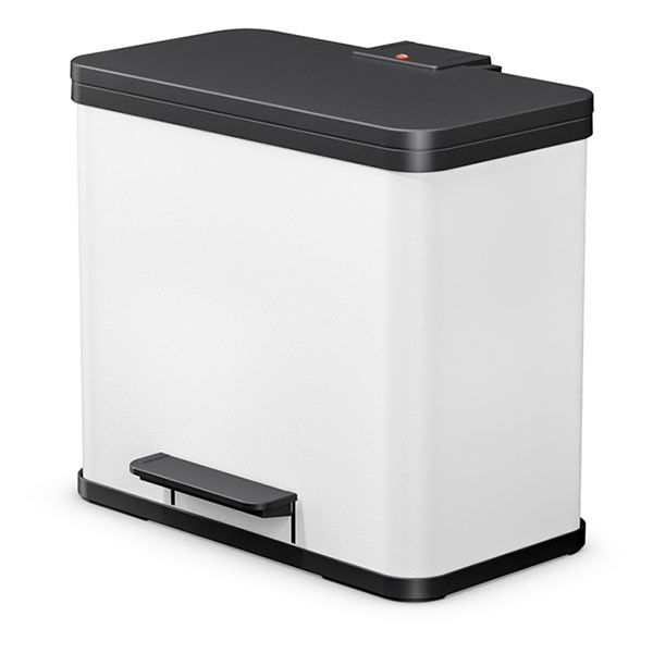 Hailo Prullenbak | Hailo | 27 liter (Trio Gedempt deksel, Metaal met kunststof, Wit) 0633-230 K170104642 - 1