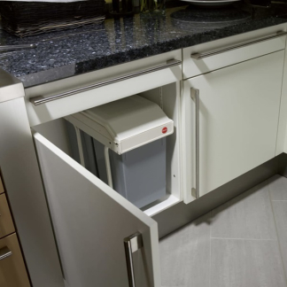 Hailo Prullenbak | Hailo | 28 liter (Duo, Plaatstaal, Voor in keukenkastje, Uitschuiffunctie) 3659-001 K170104629 - 3