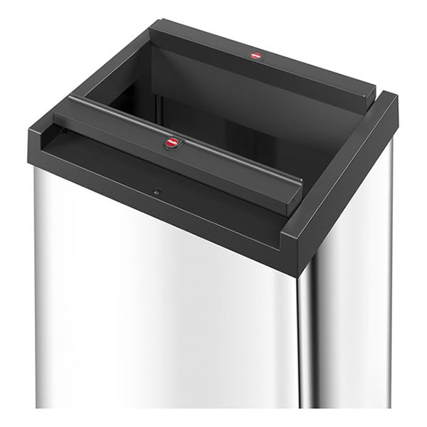 Hailo Prullenbak | Hailo | 35 liter (Duo, Swingdeksel, RVS met kunststof, Zelfsluitend) 0840-111 K170104622 - 2