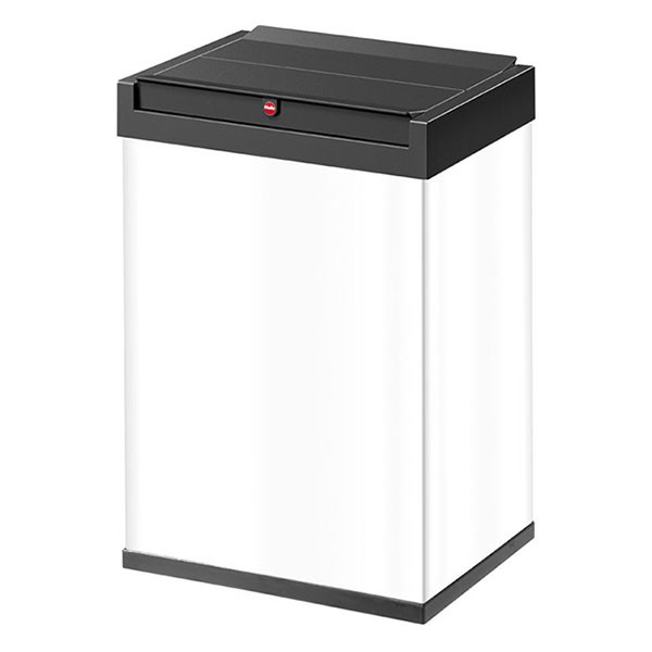 Hailo Prullenbak | Hailo | 35 liter (Duo, Swingdeksel, Staal met kunststof, Zelfsluitend, Wit) 0840-131 K170104621 - 1