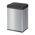 Hailo Prullenbak | Hailo | 35 liter (Duo, Swingdeksel, Staal met kunststof, Zelfsluitend, Zilver) 0840-121 K170104623 - 1