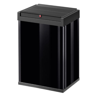 Hailo Prullenbak | Hailo | 35 liter (Duo, Swingdeksel, Staal met kunststof, Zelfsluitend, Zwart) 0840-141 K170104624 - 1