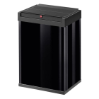 Hailo Prullenbak | Hailo | 35 liter (Duo, Swingdeksel, Staal met kunststof, Zelfsluitend, Zwart) 0840-141 K170104624 - 1