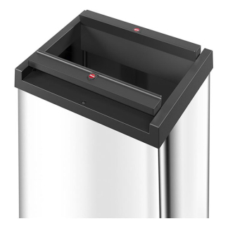 Hailo Prullenbak | Hailo | 52 liter (Duo, Swingdeksel, RVS met kunststof, Zelfsluitend) 0860-211 K170104626 - 2