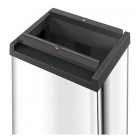 Hailo Prullenbak | Hailo | 52 liter (Duo, Swingdeksel, Staal met kunststof, Zelfsluitend, Zilver) 0860-221 K170104627 - 2